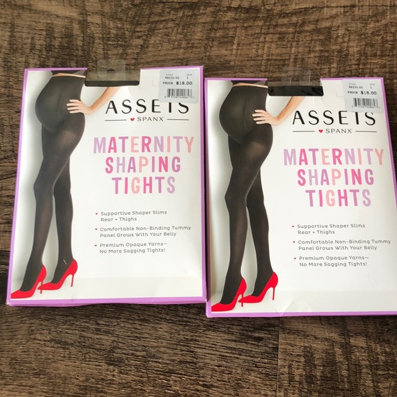 NWT!Assets by SPANX black maternity shaping tights - Picture 4 of 5
